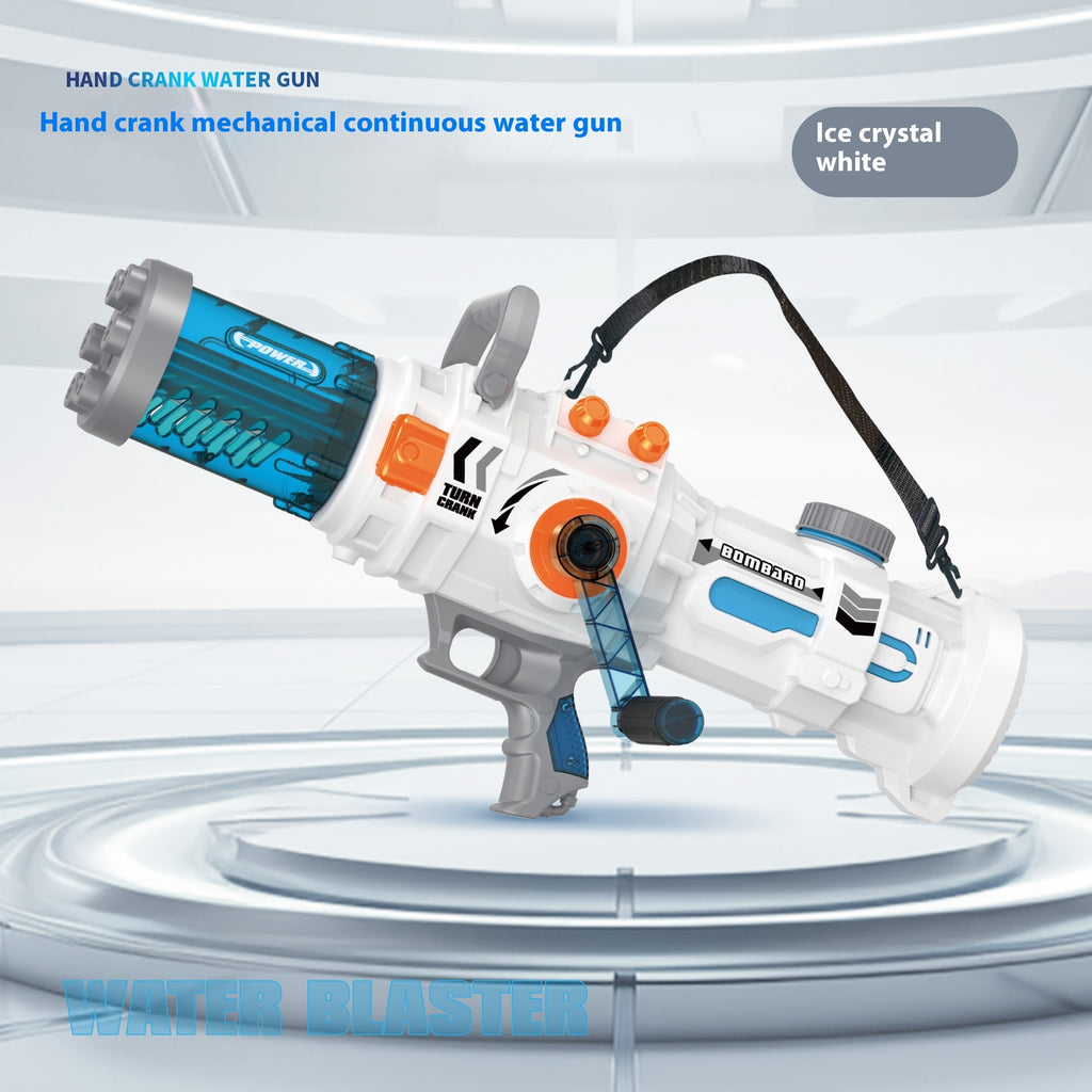 Continuous Hair Hand-cranking Gatling Water Gun Large Capacity Toy Water Gun