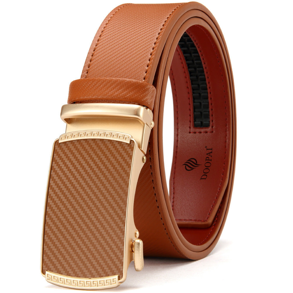 Men's Belt Hot-selling Film Alloy Automatic Buckle Leather