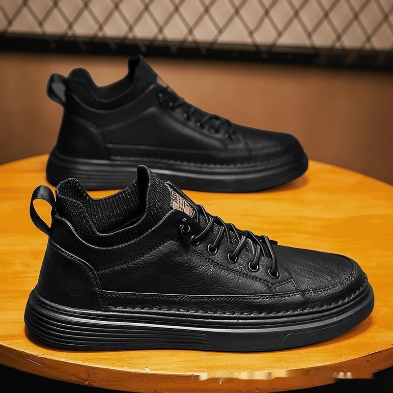 Men's Black Non-slip Wear-resistant And Lightweight Sneakers All-matching Sports