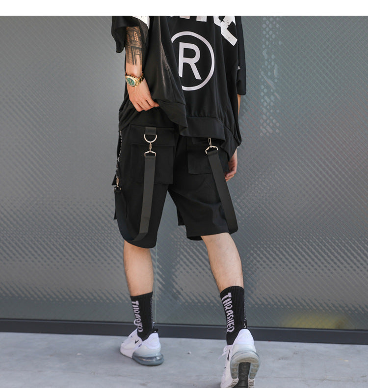 Men's casual loose hip hop overalls