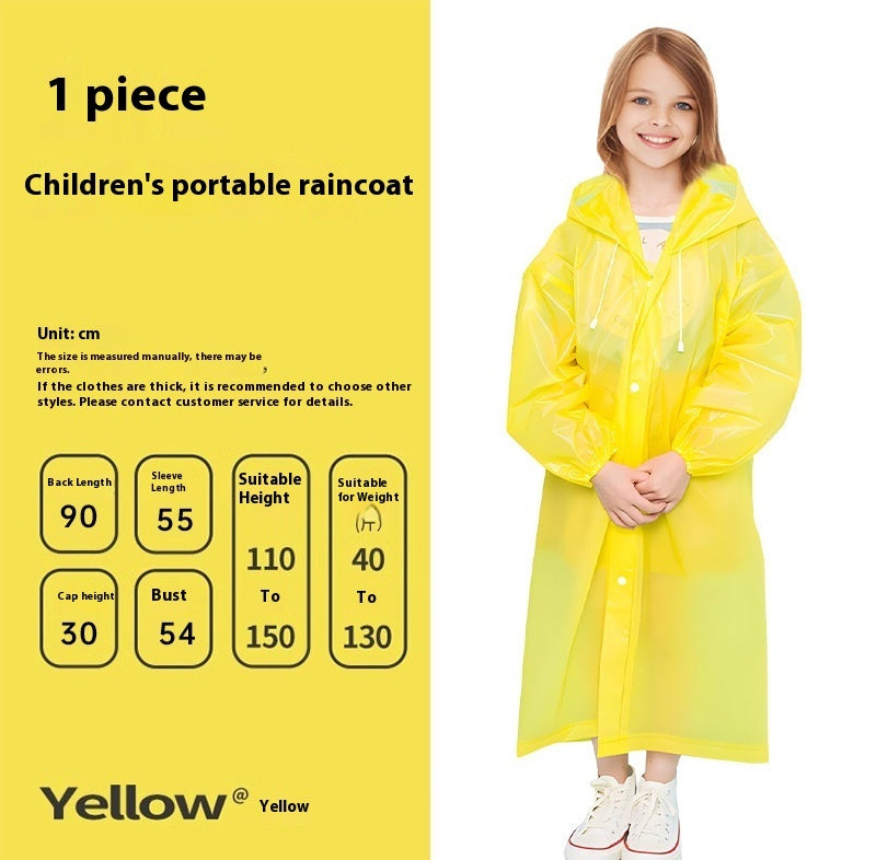 Disposable Portable Card Rain Outdoor Transparent One-piece Raincoat