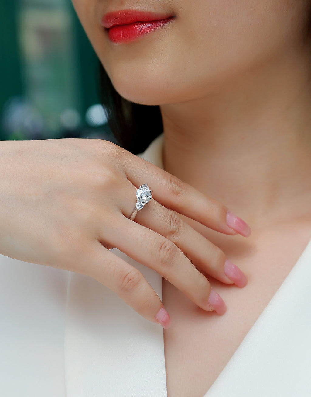 1Three Lives And Three Worlds - A Fashionable And Luxurious Jewelry Piece Set With 2-carat Moissan Diamond S925 Sterling Silver And Platinum-plated Diamond Prohibit TikTok sales