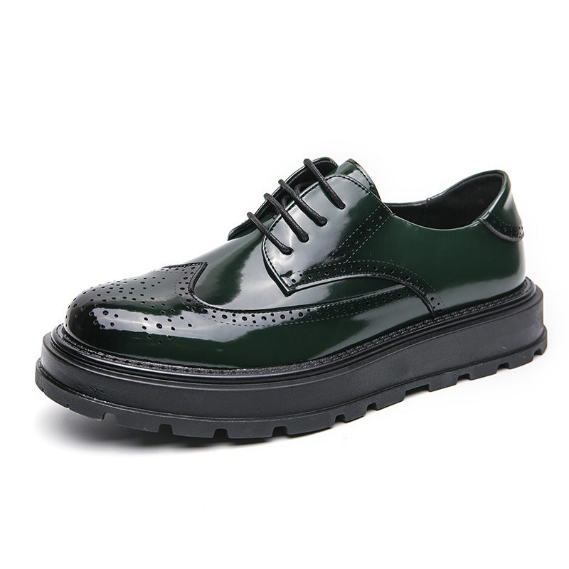Business Formal Britishstyle Glossy Heightincreasing Leather Shoes