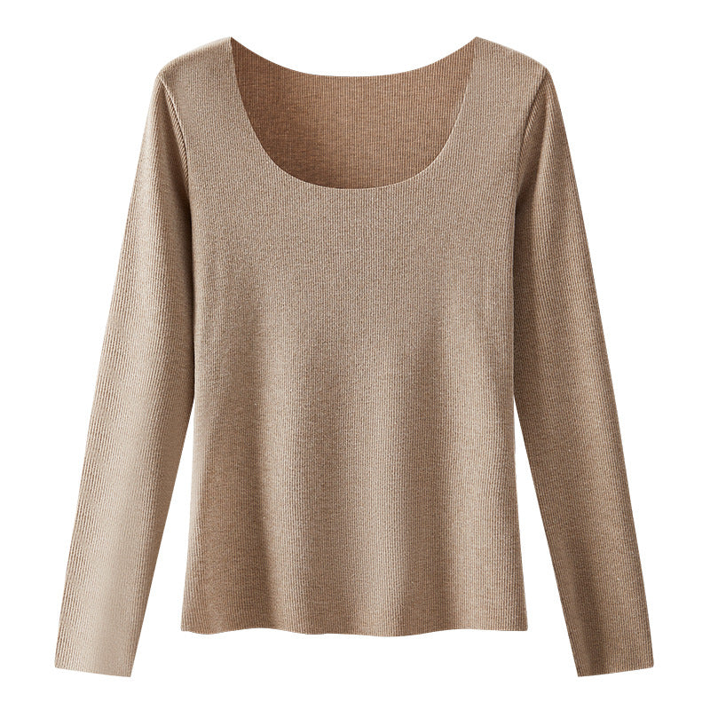 Fashionable Women's Crew-neck Base Layer Top
