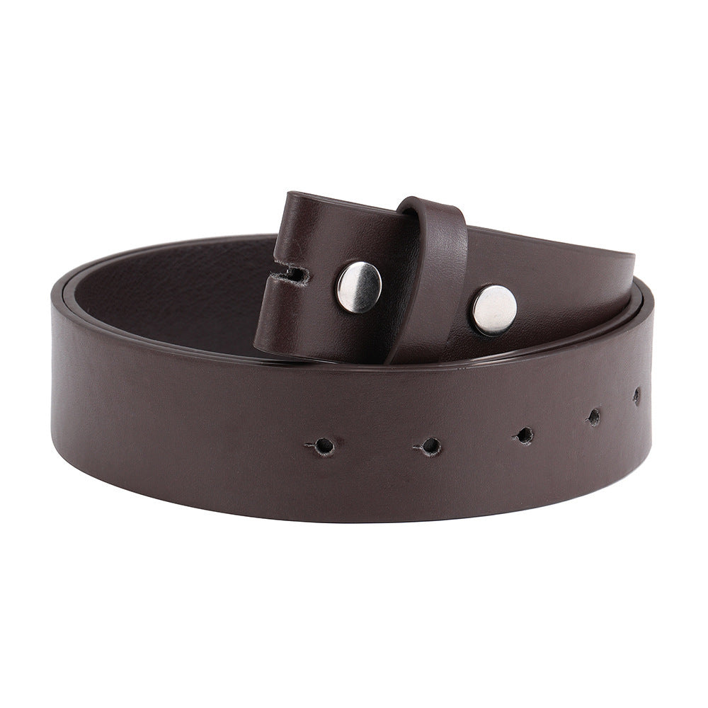 Fashion Buttonless Head Eyelet Men's Belt