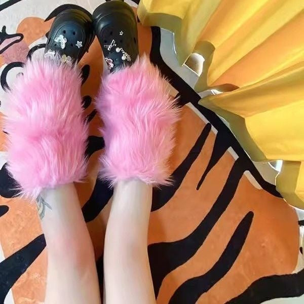 Fur Plush Thickened Warm Leg Niche Wear