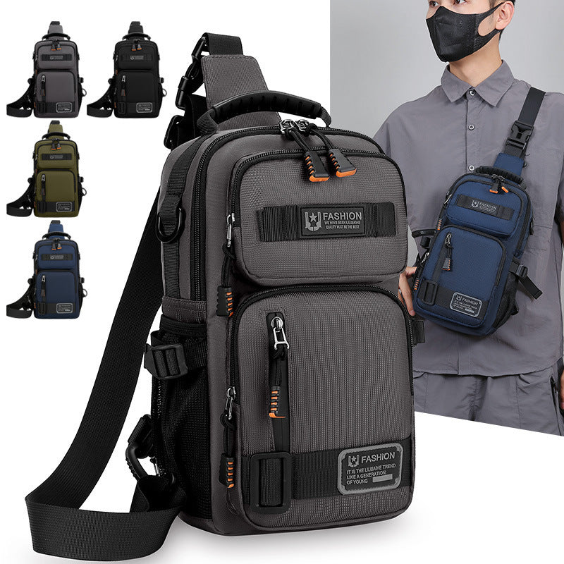 Men's Chest Bag Large Capacity Personalized Trendy Portable Shoulder