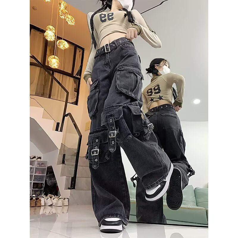 Womens Straight-leg Wide-leg Casual Pants