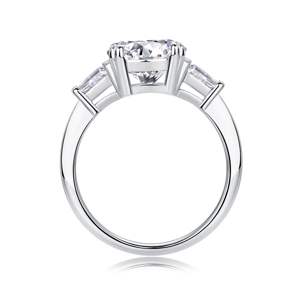 1Shining Step By Step - A Fashionable Diamond Jewelry Piece Set With 3-carat Moissanite S925 Sterling Silver And Platinum Diamond Ring. Prohibit TikTok sales