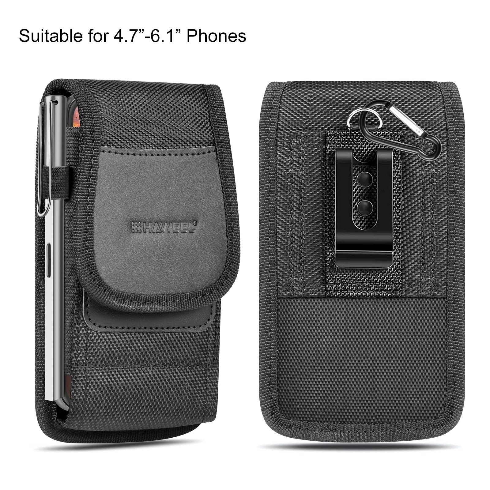 Men's Multi-functional Horizontal And Vertical Nylon Cloth Belt Slot Waist Bag