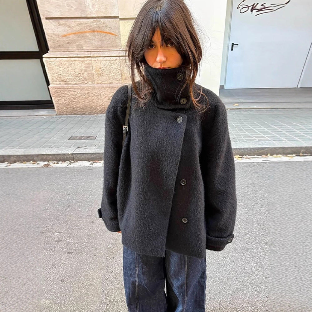 High-grade Graceful Stand Collar Short Coat