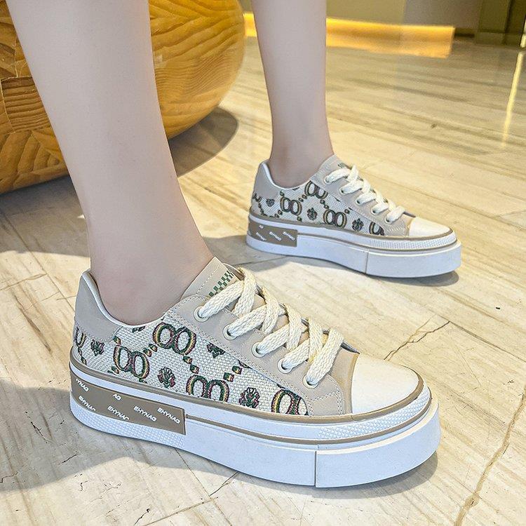 Women's Fashion Casual Color Matching Canvas Shoes