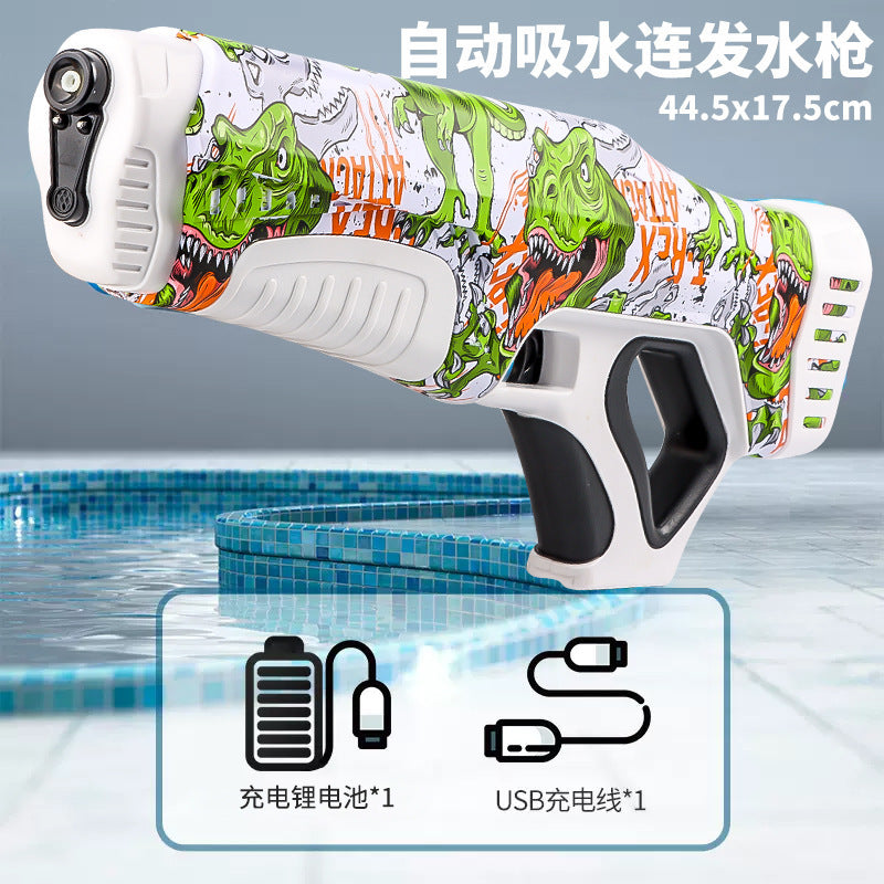 Children's Electric Continuous Hair Gun Toy One-click Water Absorption Can Be Launched