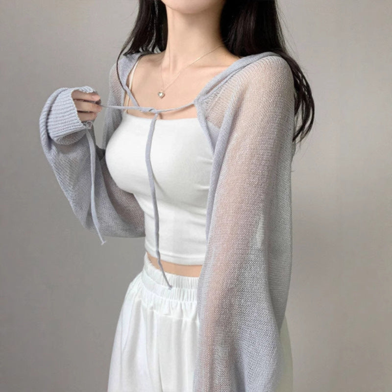 Women's Thin Suspender Skirt Shawl Air Conditioning Shirt