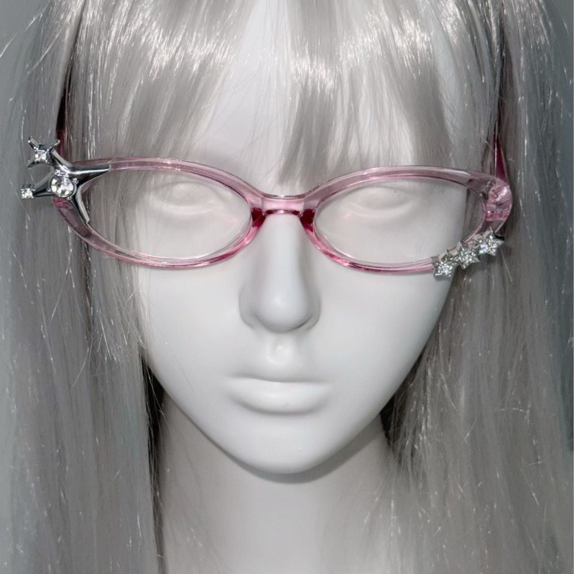 Retro Cute Plain Light Pink-color Cat Glasses Out Of The Street Photography Artifact