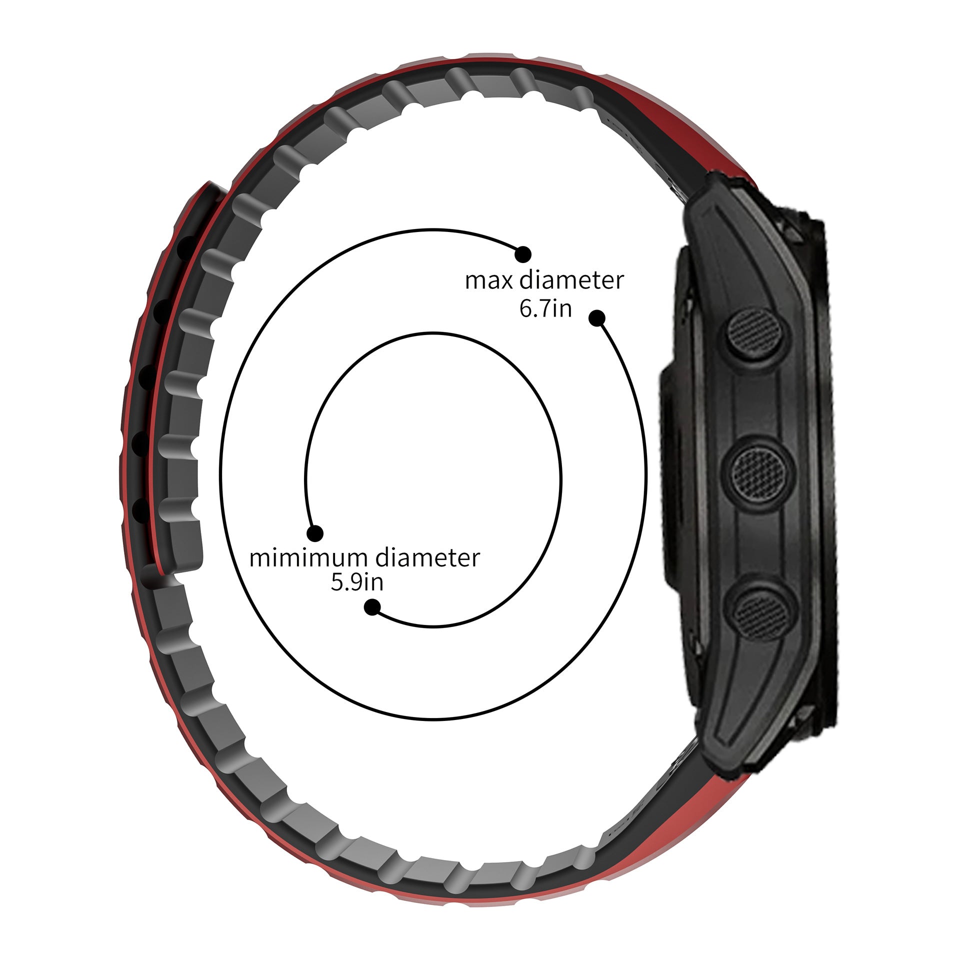 Applicable Jiaming Silicone Magnetic Watch Band