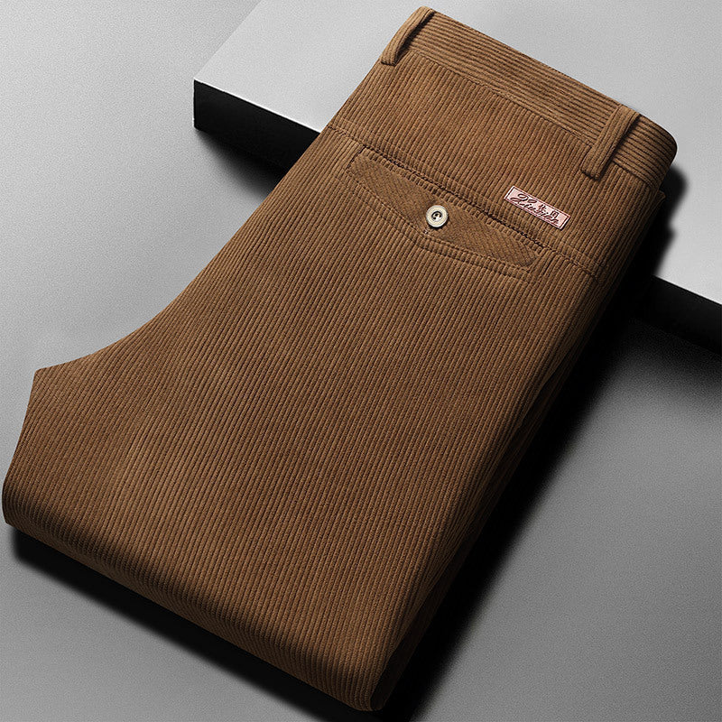 Autumn And Winter Middle-aged And Elderly Corduroy Men's Pants 50-year-old Dad's Pants Thick Casual