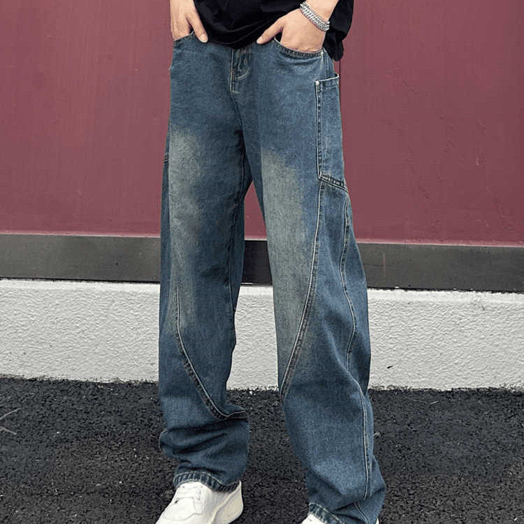 American High Street Machete Jeans Men's Spring And Autumn Ruoshuai