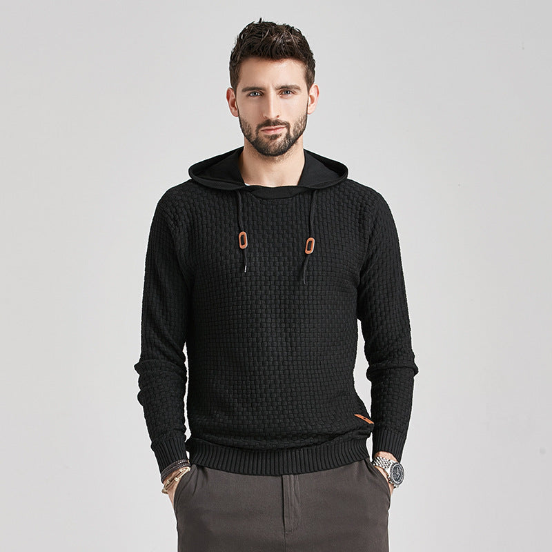 Autumn And Winter New Men's Brocade Sweater Long-sleeved Hoodie