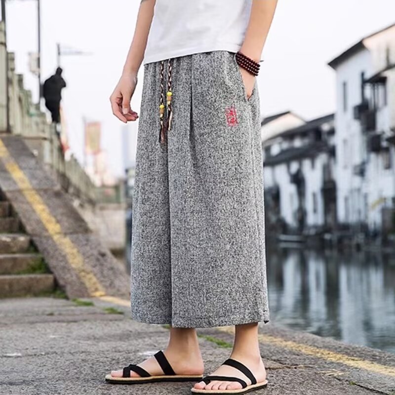 Men's Summer Trendy Versatile Casual Cropped Pants