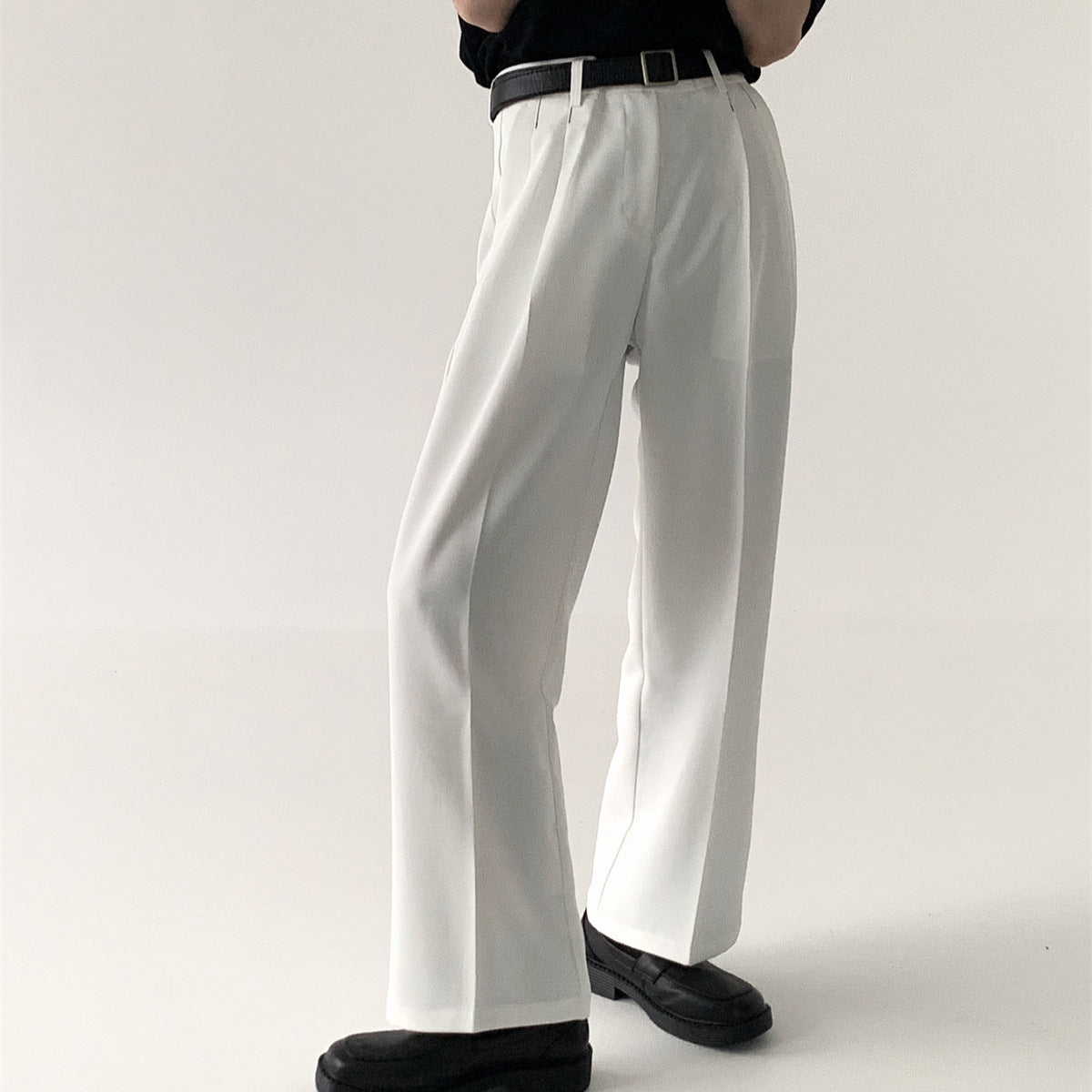 Loose Trousers High Street Wide Leg Draping Effect Leisure