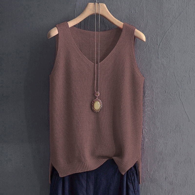 Loose Vest Women's Summer Knitted Bottoming Shirt T-shirt Inner Wear Blouse