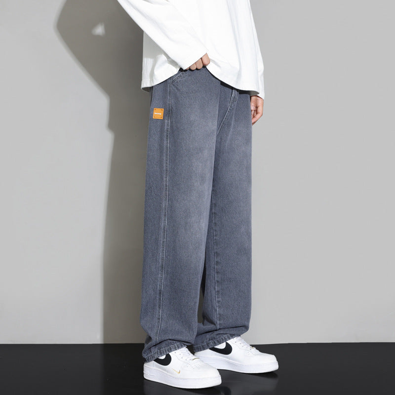 Loose-fit Straight-leg Mens Trousers