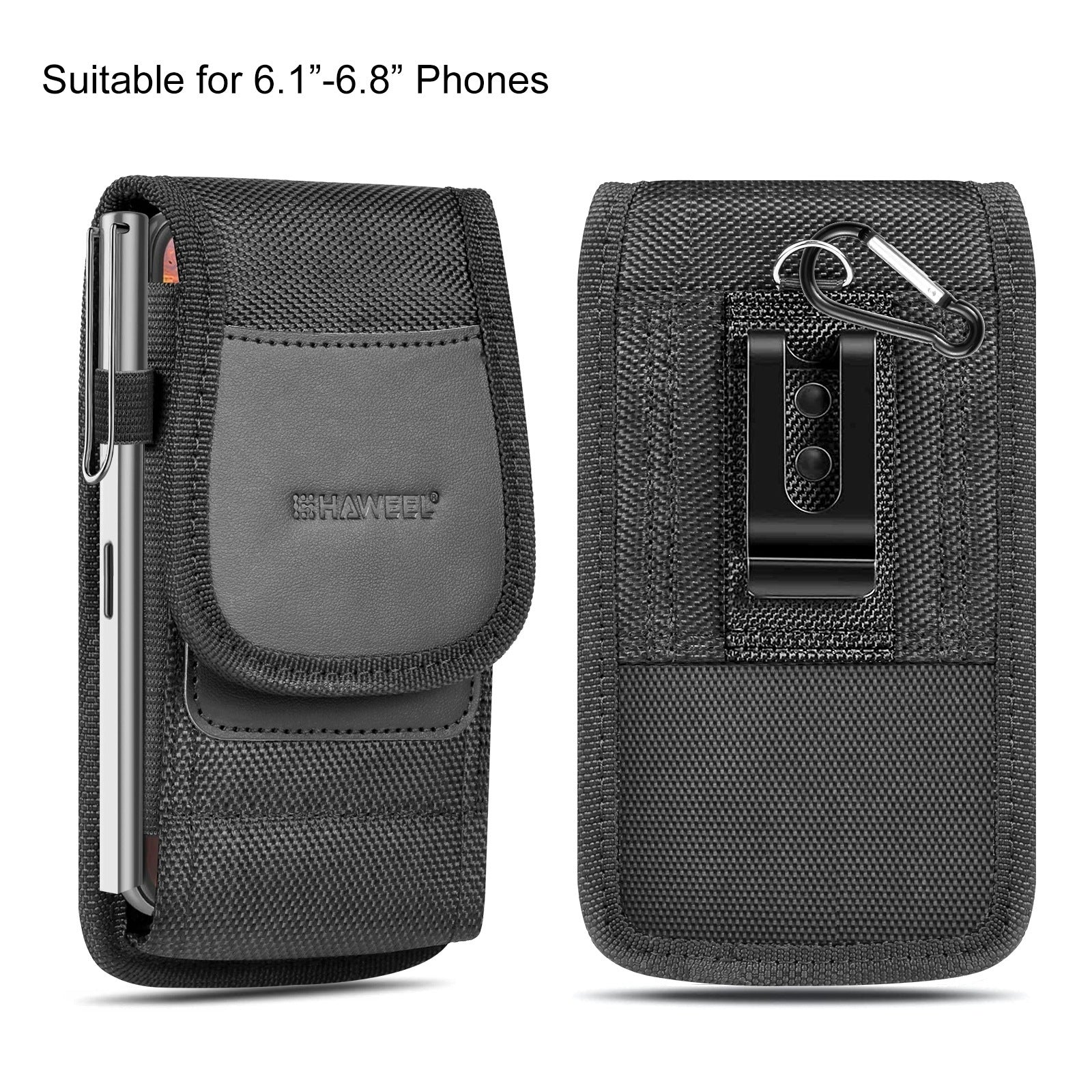 Men's Multi-functional Horizontal And Vertical Nylon Cloth Belt Slot Waist Bag