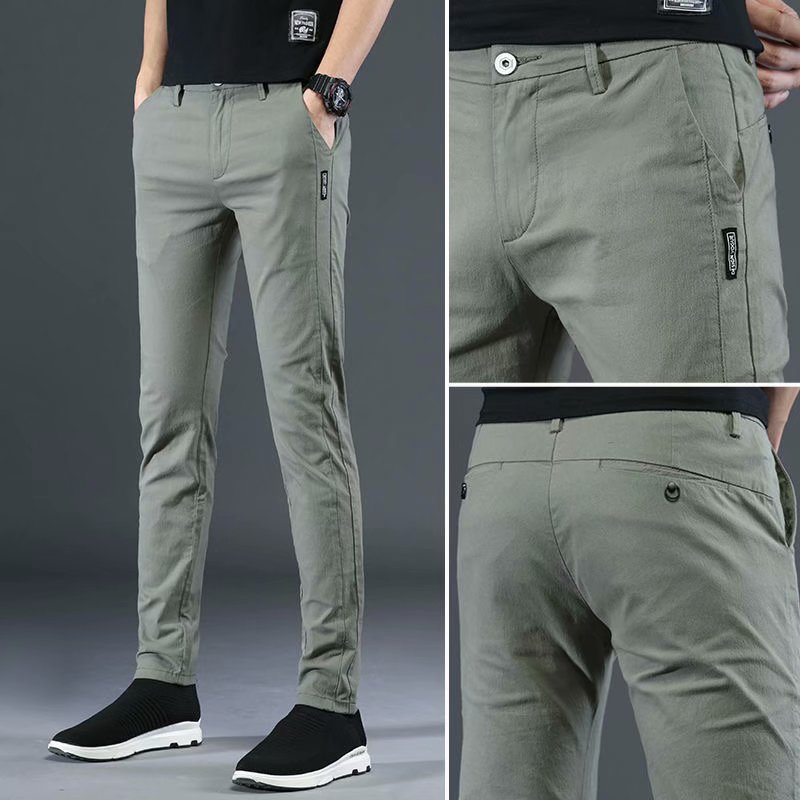 Men's Casual Trousers Men's Summer Thin Slim Fit Casual