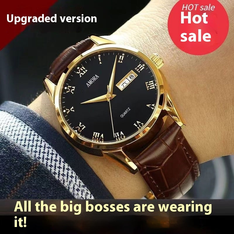 New Men's Watch Steel Belt Quartz Watch Men's Watch Waterproof Luminous