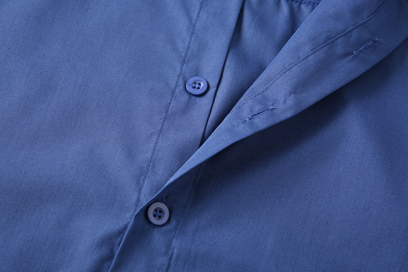 Teenage Men's Stand-up Collar Shirt