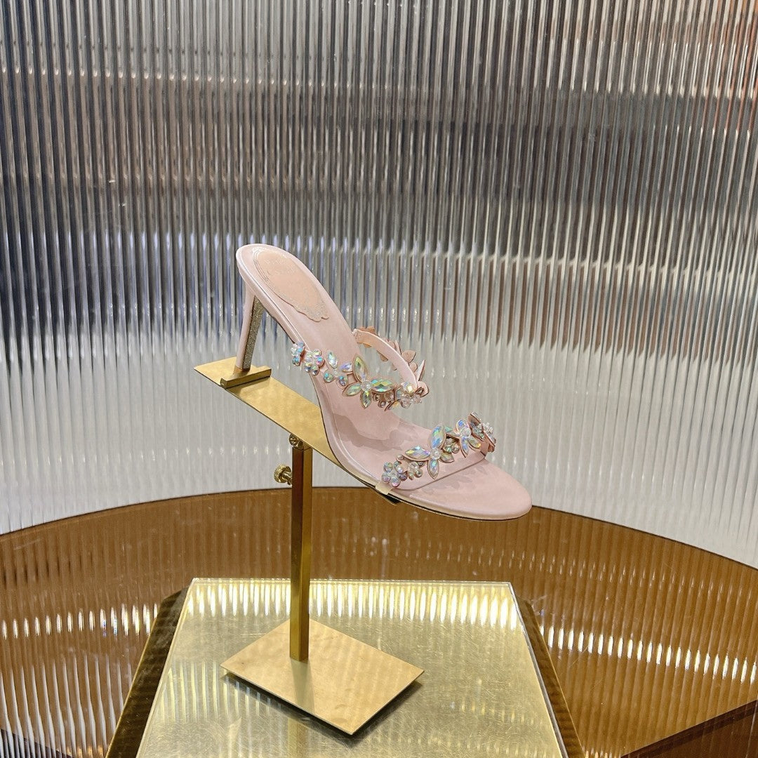 Amoi Crystal Elegant Fashion Outerwear High Heels