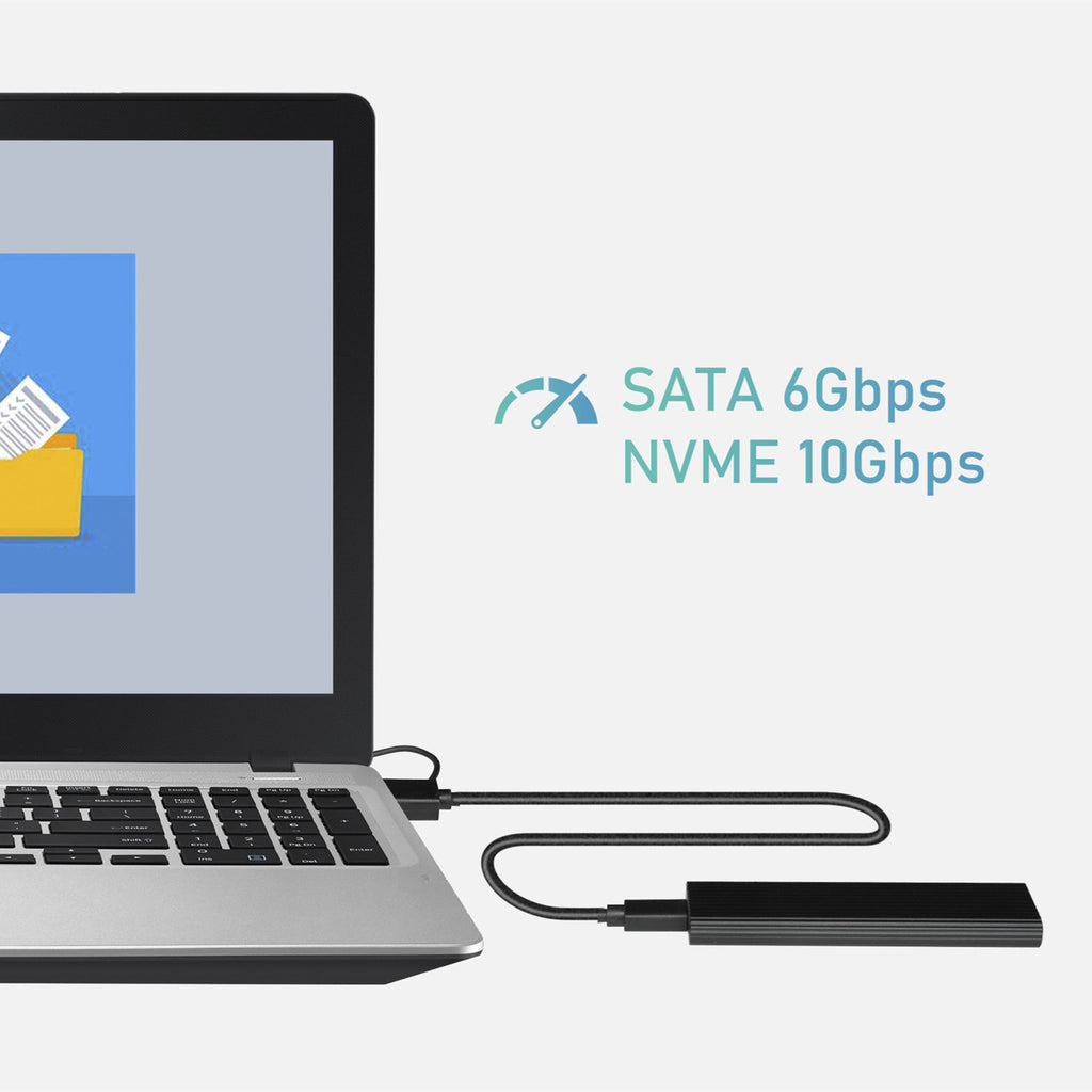 Dual Protocol SSD Universal Hard Disk Enclosure