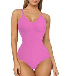 Strap-style One-piece Shapewear With Front-button Closure, Womens