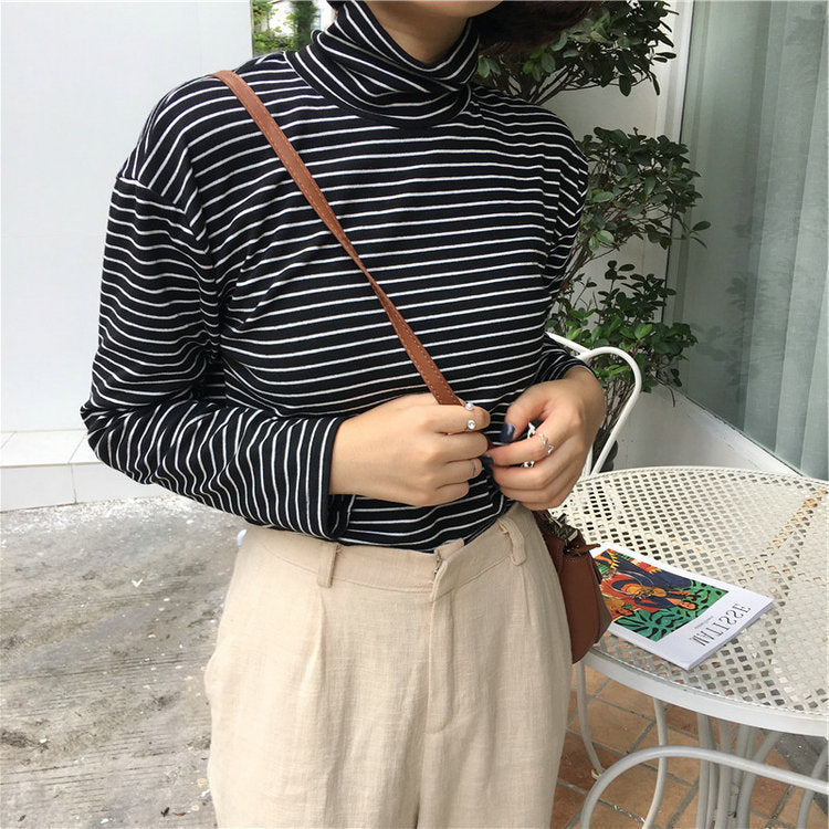 Women's Long-sleeved Hong Kong Style All-matching Top