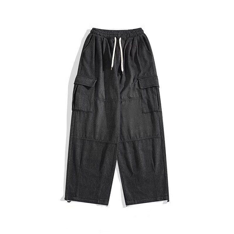 Hong Kong Style Retro Overalls Jeans Man