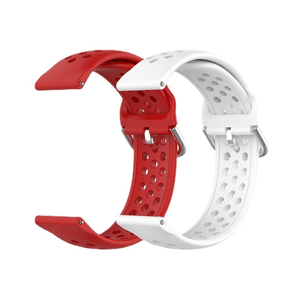 Silicone Watch Strap Porous Straight Buckle