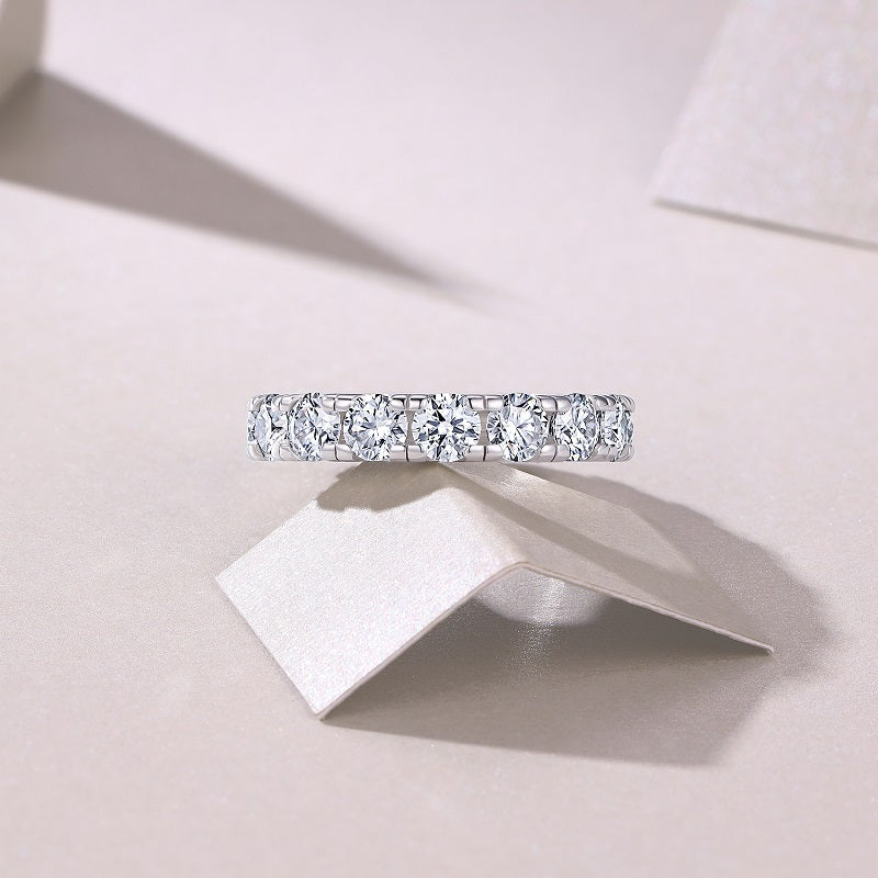 1Yearning - A Fashionable And Luxurious Jewelry Piece Set With One-third Carat Moissanite S925 Sterling Silver And Platinum-plated Diamond Prohibit TikTok sales