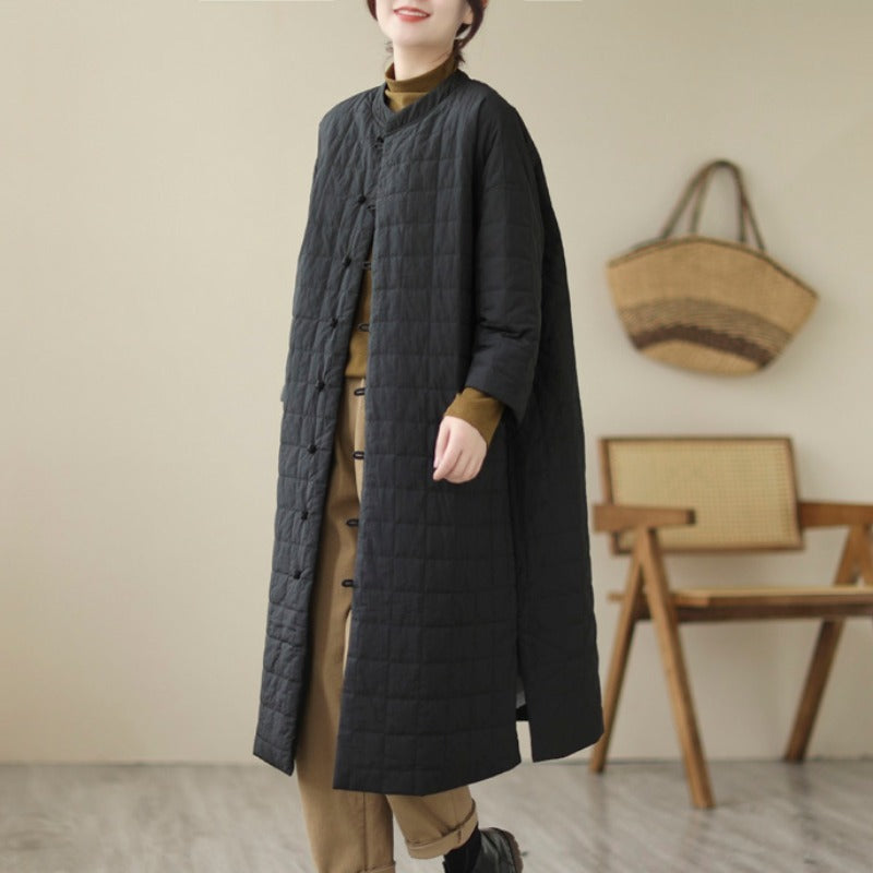 Women's Retro Chinese Knot Button Cotton Coat