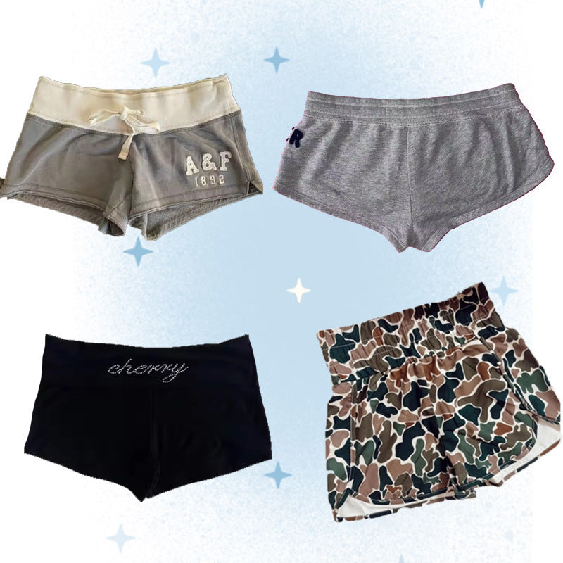 Camouflage Comfort And Casual Sports High Waist Shorts