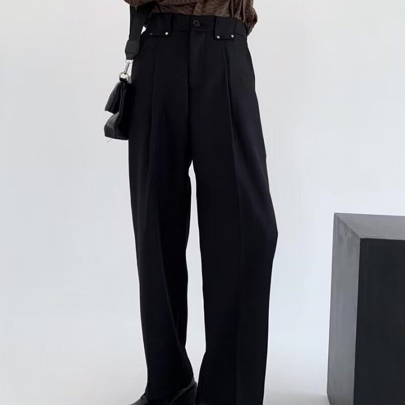 Autumn High-grade Autumn Draping Effect Suit Pants Autumn Cropped Pants