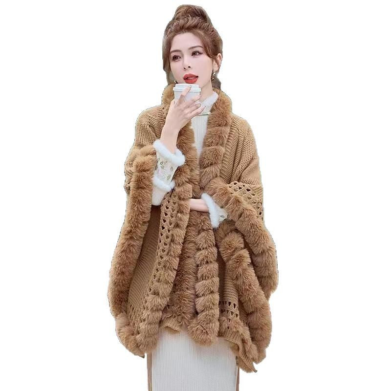 Fleece-lined Shawl Thickened Lazy Plush