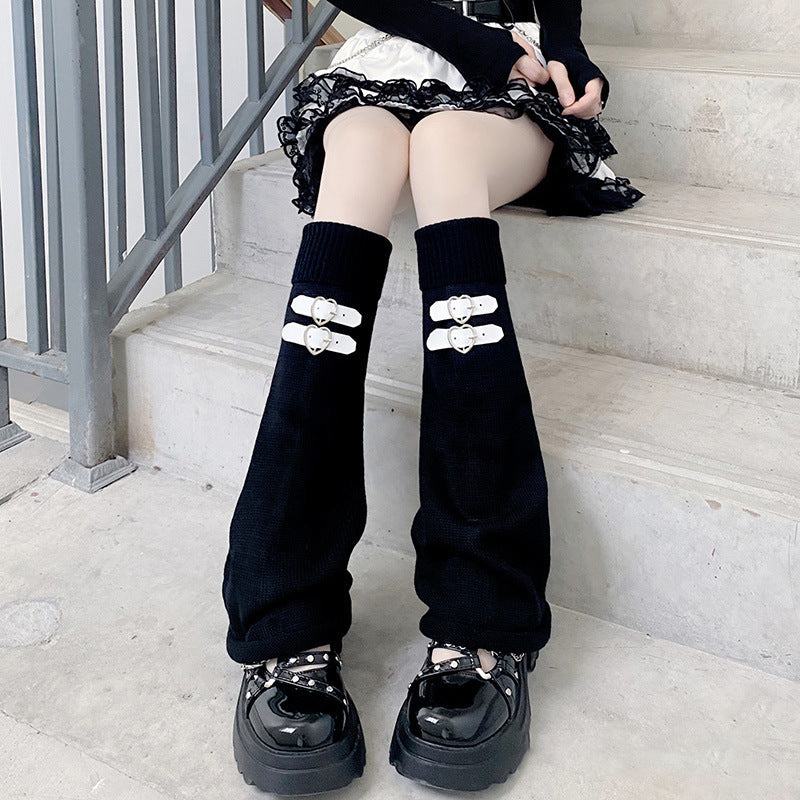 Ballet Style Mary Jane White Lace Bow Calf Socks