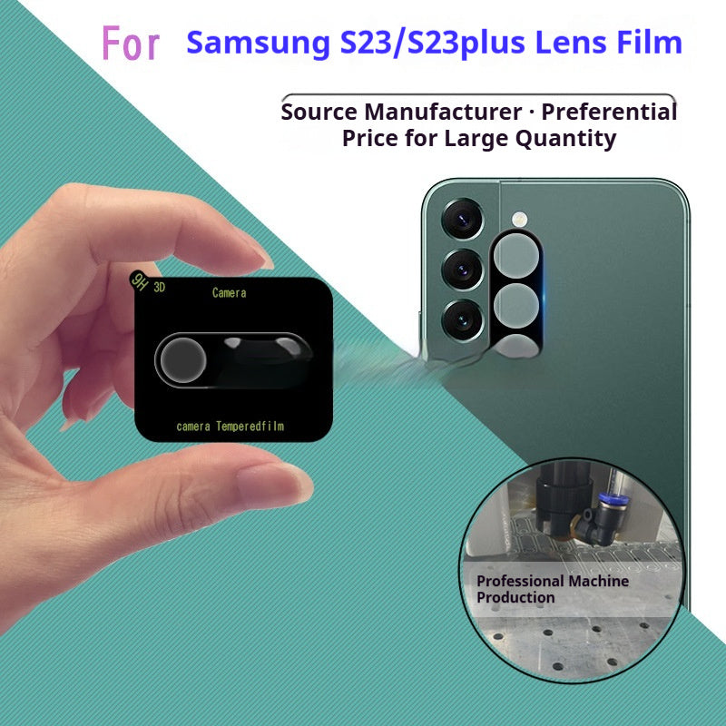 Silk-screen Lens Film Full-coverage High-curvature Tempered Glass Lens Protector For Plus Models