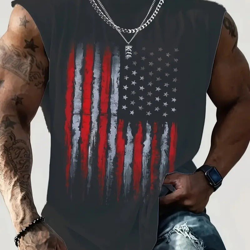 Fashion Personality New Printed Men's Vest Top