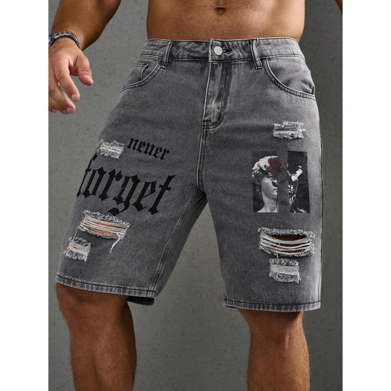 Men's Letter Printed Do The Old Cowboy Shorts