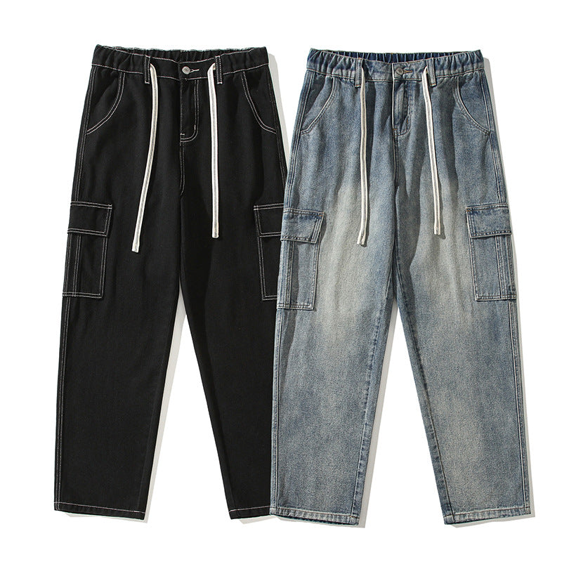 Fashion Men's Loose Straight Wide-leg Pants