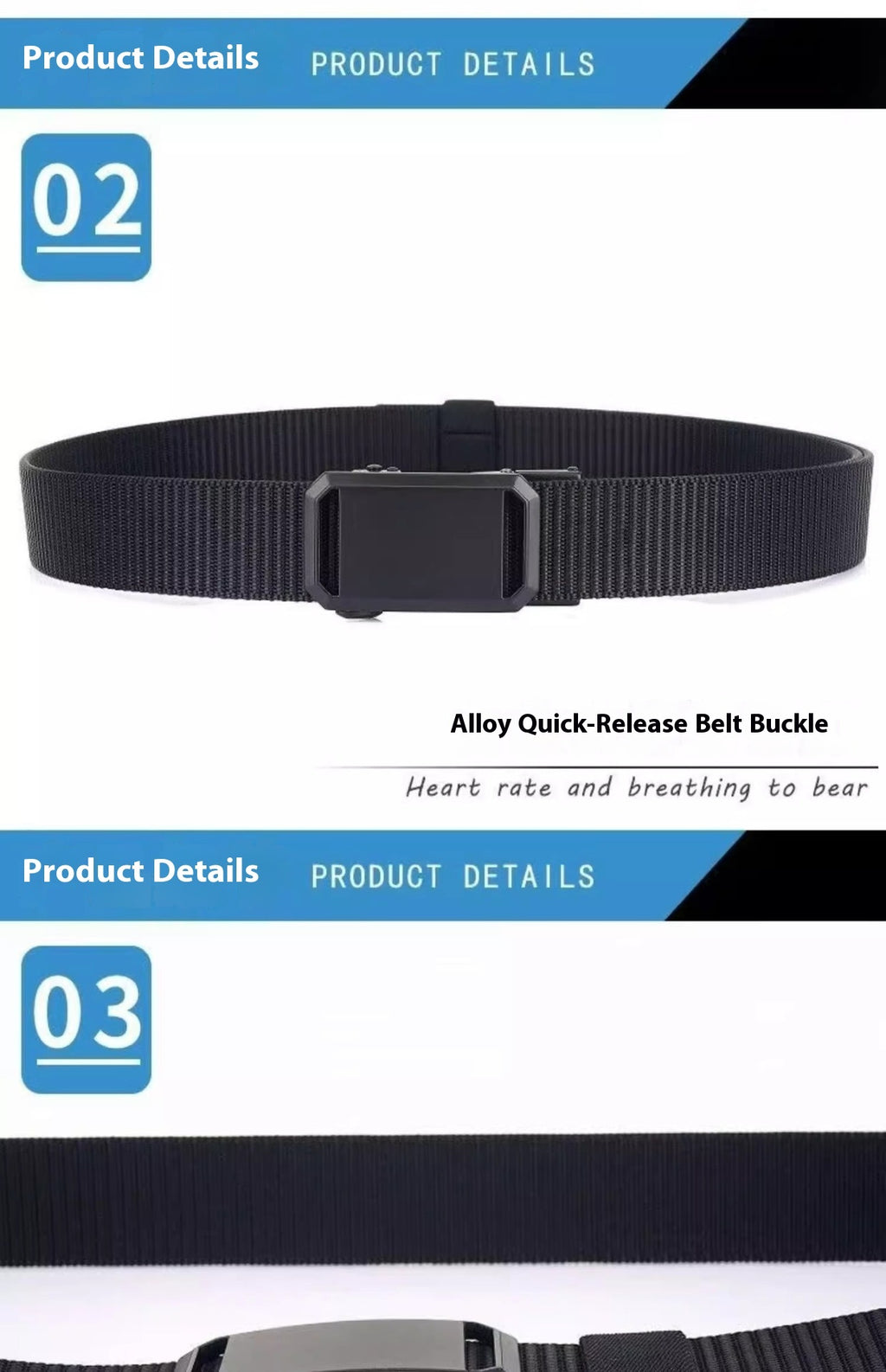 Men's Canvas Nylon Belt Lightweight And Ultra-thin
