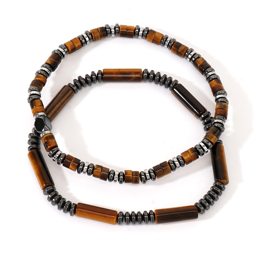 Natural Semi-precious Stone Beads String Men's Bracelet