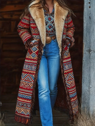 Simple And Fashionable Fur Collar Women's Coat